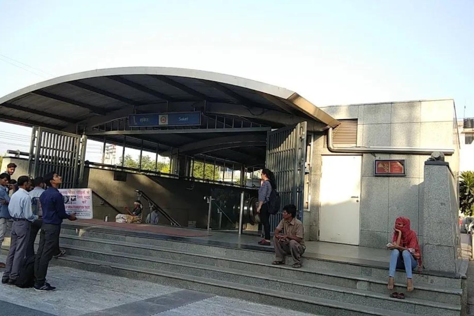 saket metro station gate no 1 new delhi